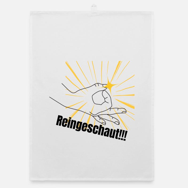 Kraftfaust im Strahlenkranz Organic Geschirrtuch