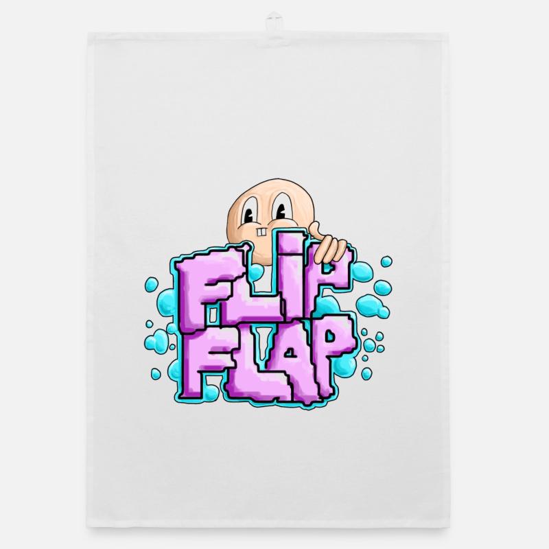 Spaßiger Graffiti-Bubble Flip Organic Geschirrtuch