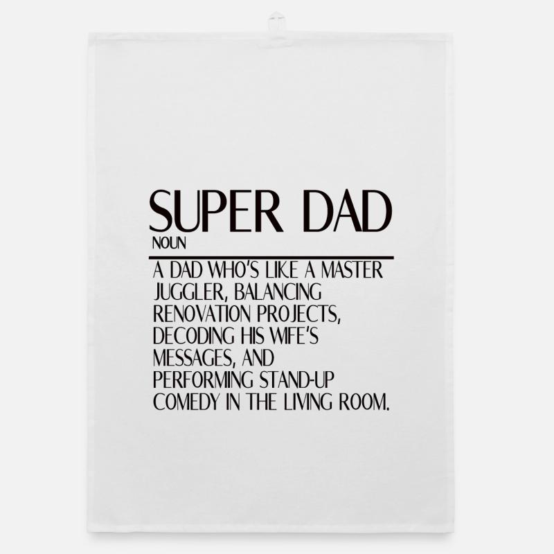 Super Papa – Multitasking ohne Pause Organic Geschirrtuch