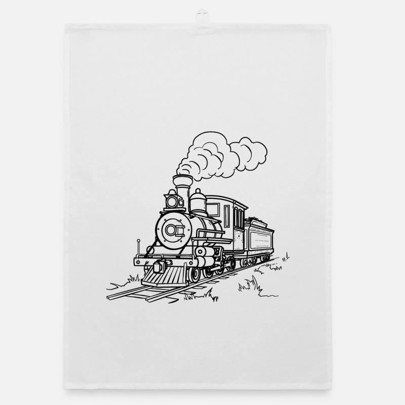 Railway Drawing Organic dish towel