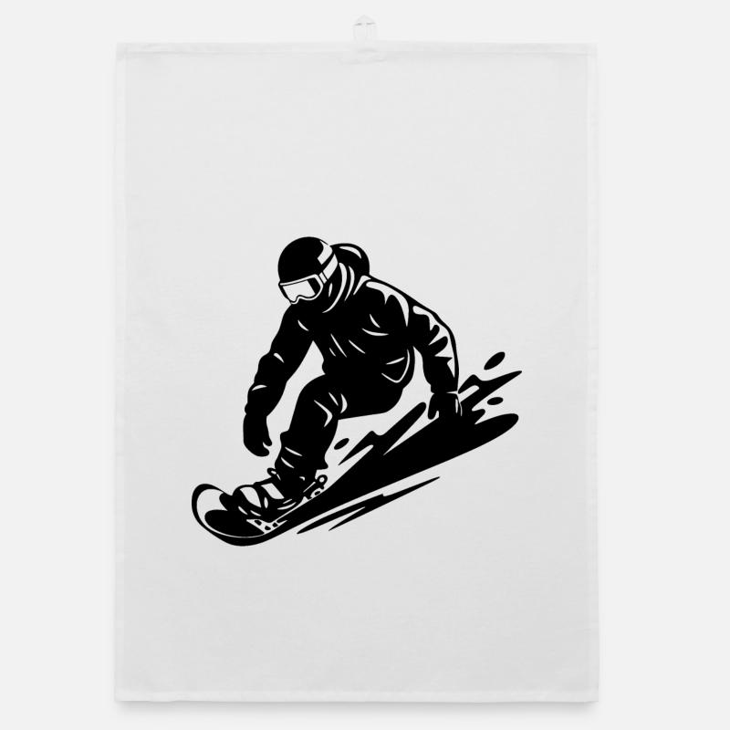 Snowboarder Organic Geschirrtuch