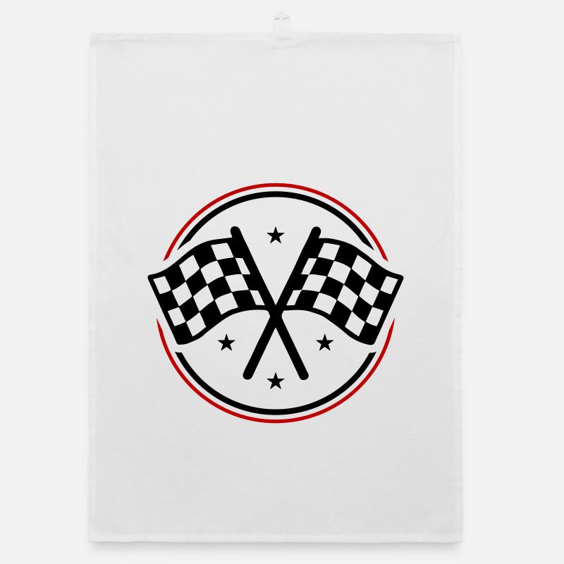 Drapeau de course à damier Torchon bio