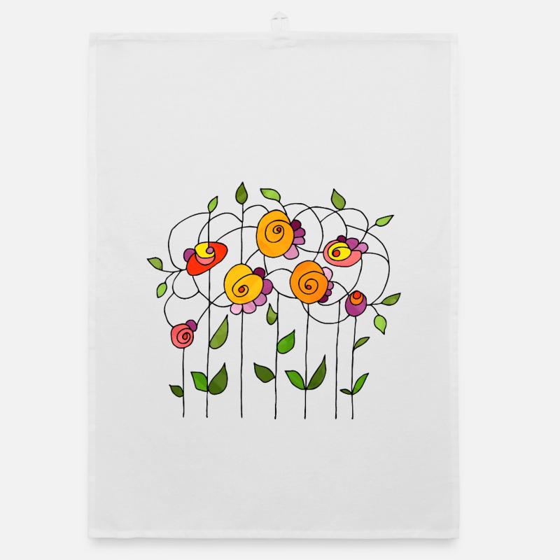 Blumen Organic Geschirrtuch