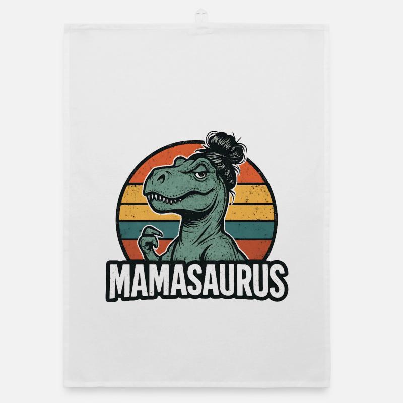 Mamasaurus Mama Mutter Geschenkidee Humor Lustig Organic Geschirrtuch