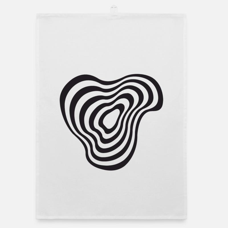 opart Conception de formes en lignes abstraites Torchon bio