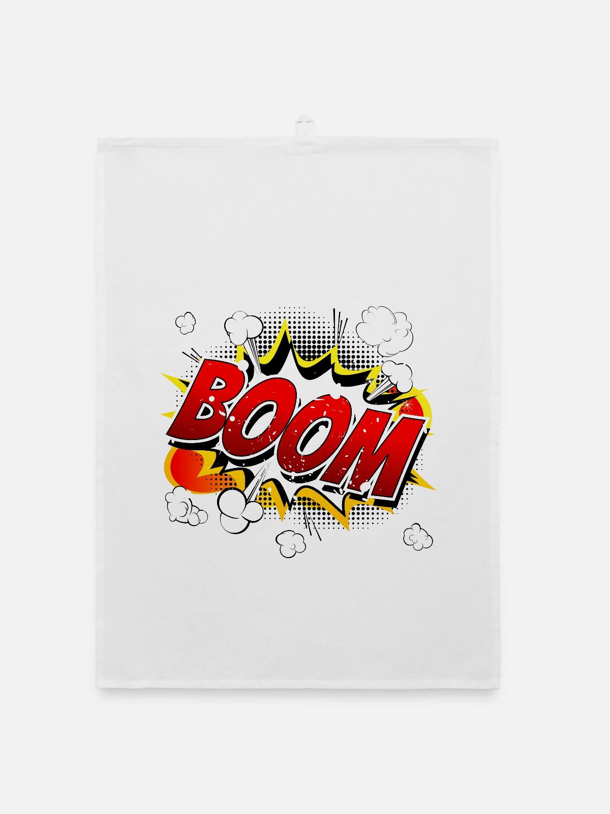 Boom Comic Graphic - Torchon bio - blanc - Devant