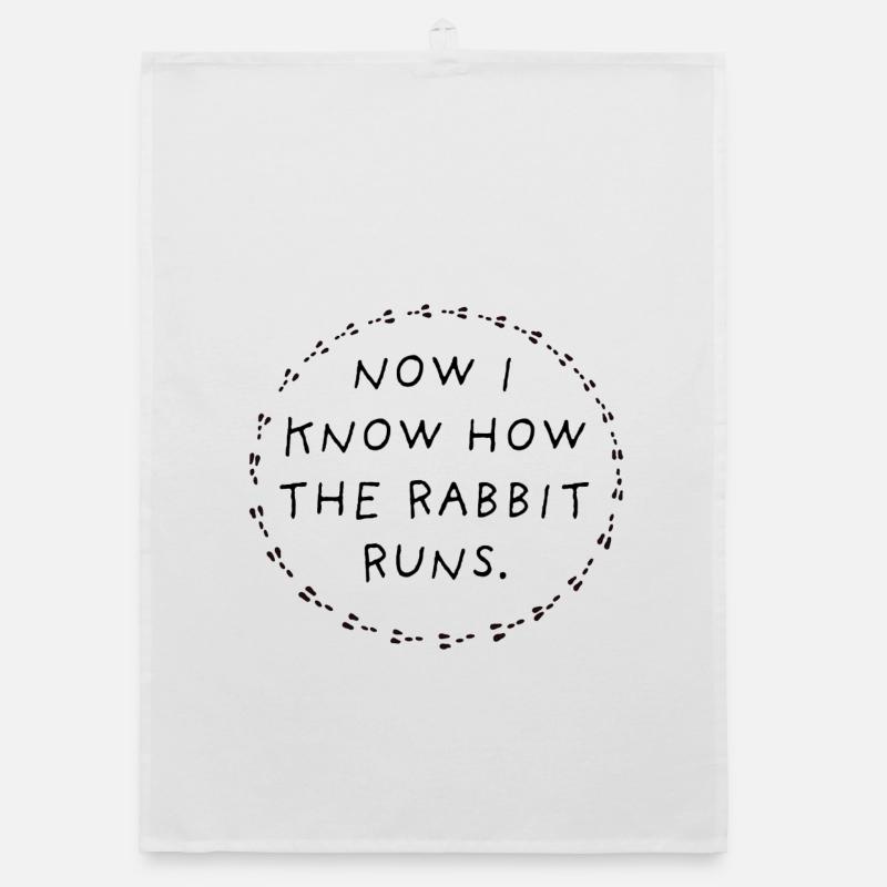 Now I know how the rabbit runs. Organic Geschirrtuch