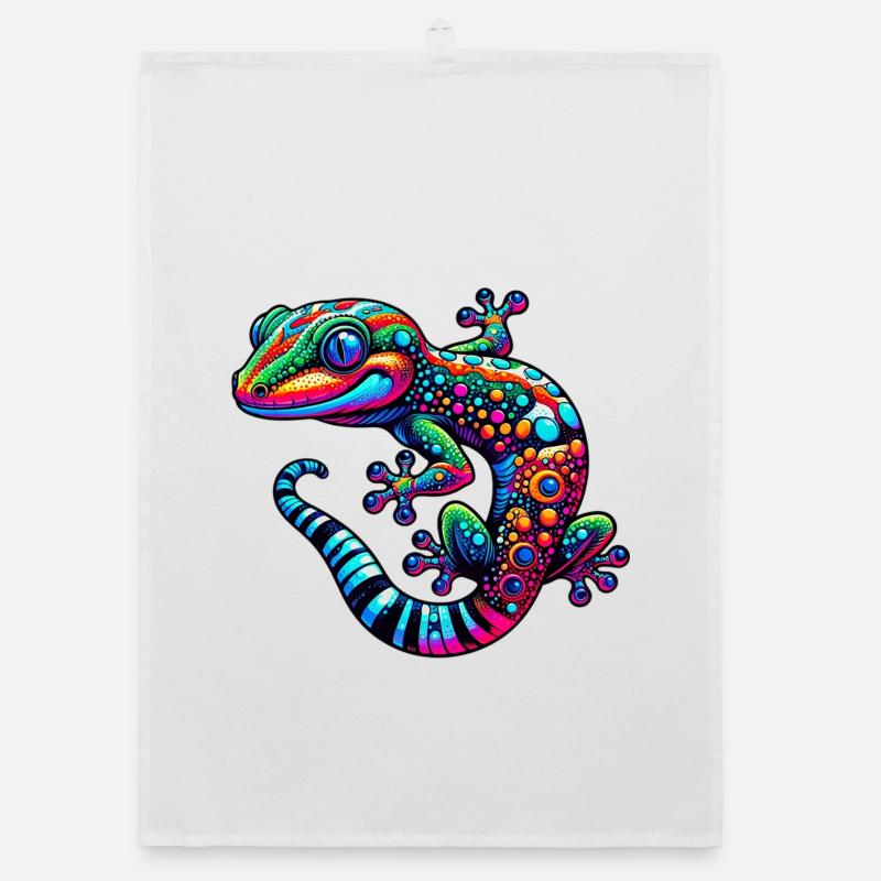 Gecko - Torchon bio - blanc
