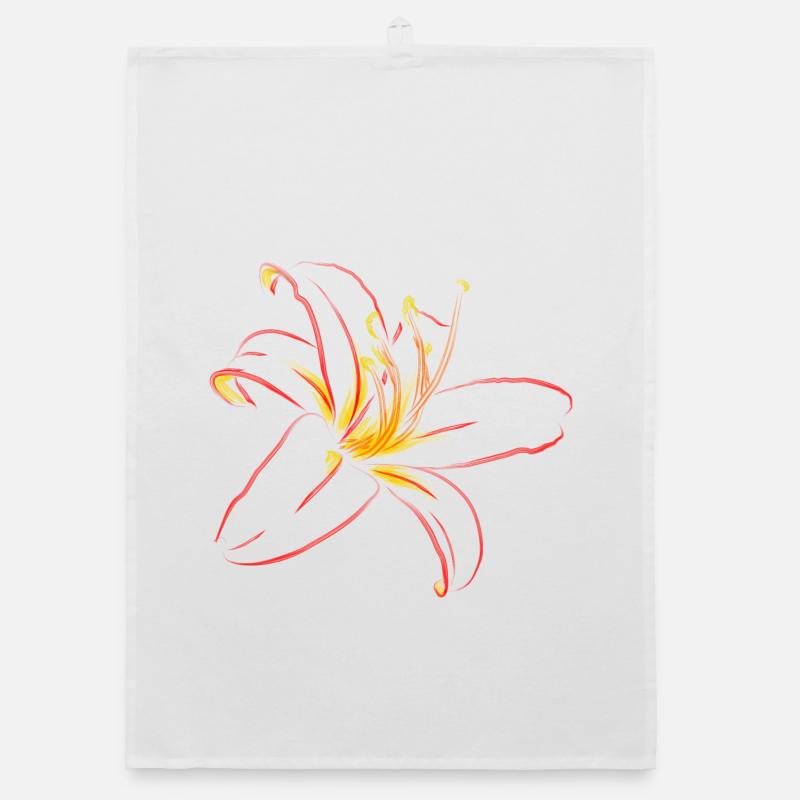 Dessin de lignes de la Fleur de Flamme Torchon bio