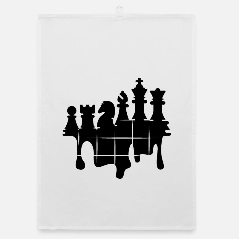 Chess Graffiti Chess Set Figures Knight rook Organic dish towel