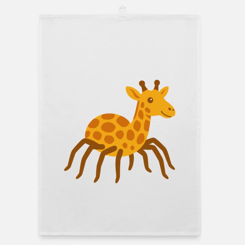 Cute Spider Giraffe Organic dish towel