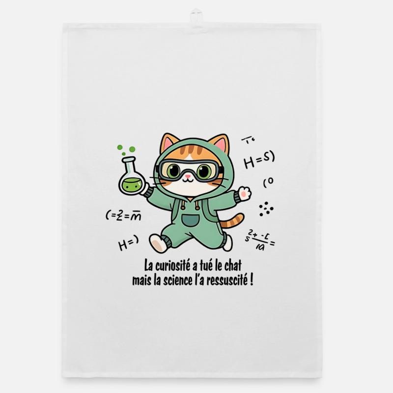 Curiosity has killed the cat, science... Organic dish towel
