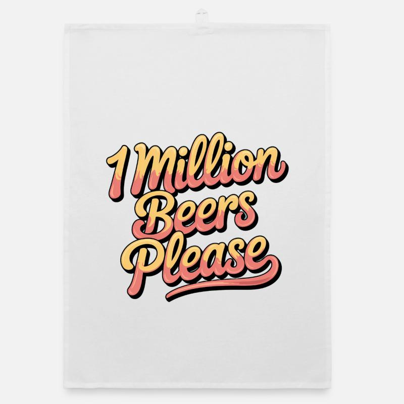 One Million Beers please - Funny Drinking Meme Organic dish towel