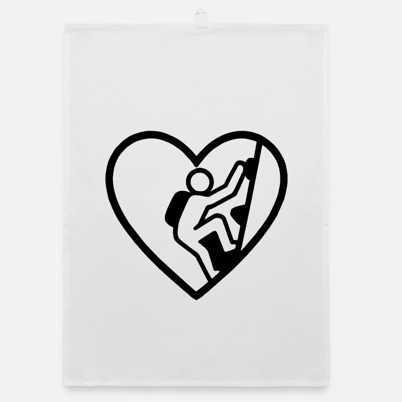 Heart Climbing – Vertical Passion Organic dish towel