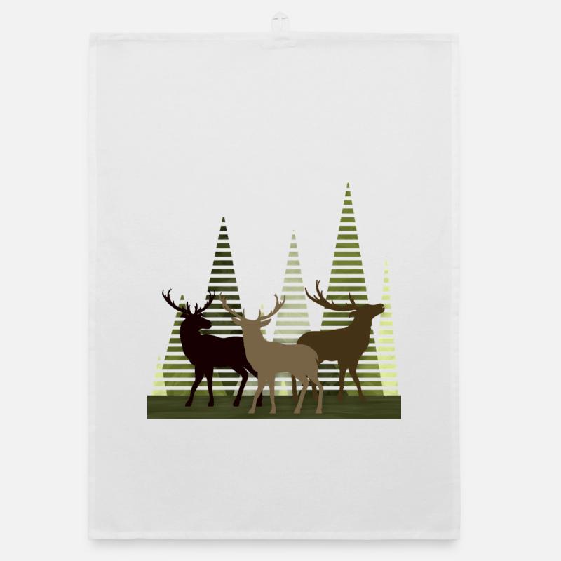 Deer Organic dish towel