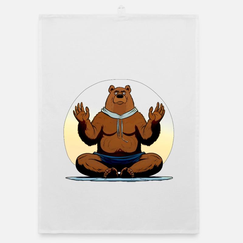 Bear Yoga Organic dish towel