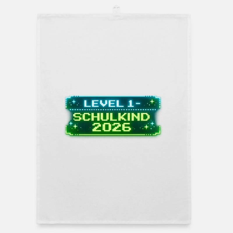 Level 1 Schulkind 2026 Einschulung Organic Geschirrtuch