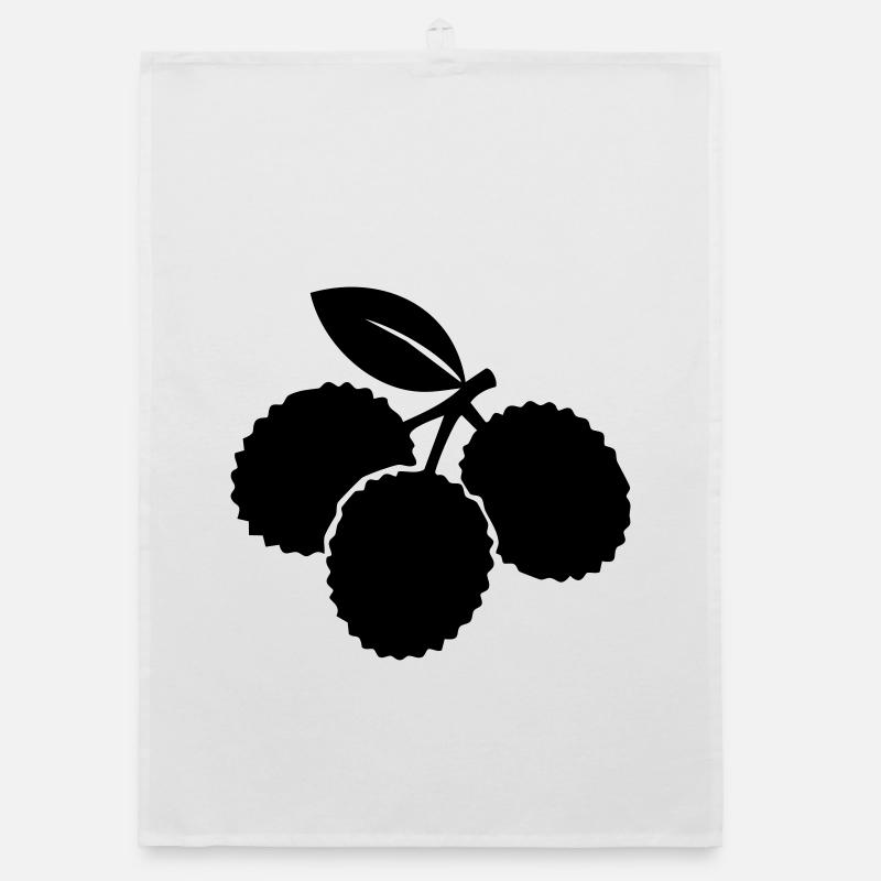 Lychee Silhouette – Exotic Fruit Design Organic dish towel