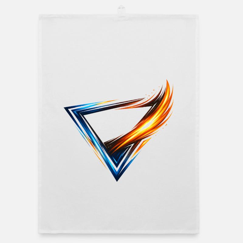 Triangle de design de justaucorps Bleu Orange Style Dynamique Torchon bio