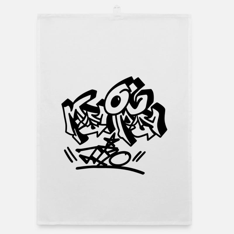 Explosive Graffiti Buchstaben Organic Geschirrtuch