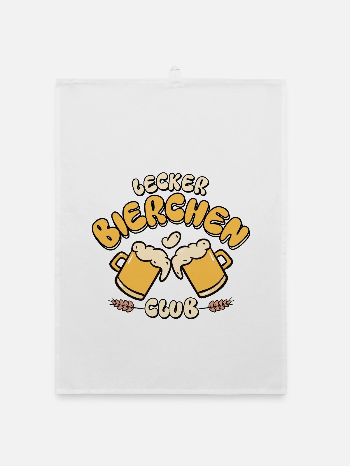 Lecker Bierchen Club - Organic Geschirrtuch - Weiß - Vorne