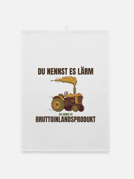 Lärm? Ich nenne es Bruttoinlandsprodukt! - Organic Geschirrtuch - Weiß - Vorne