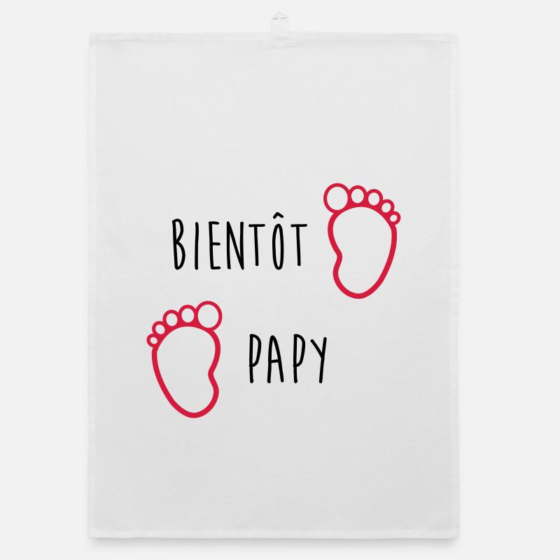 Bientôt Papy / Grand Pere / Naissance / Bébé Torchon bio