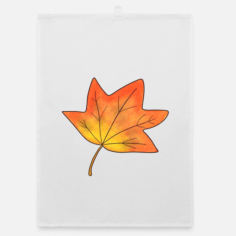 Feuille d’automne feuille d’érable Torchon bio