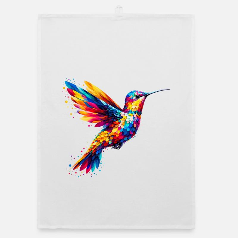 Kolibri - Organic Geschirrtuch - Weiß