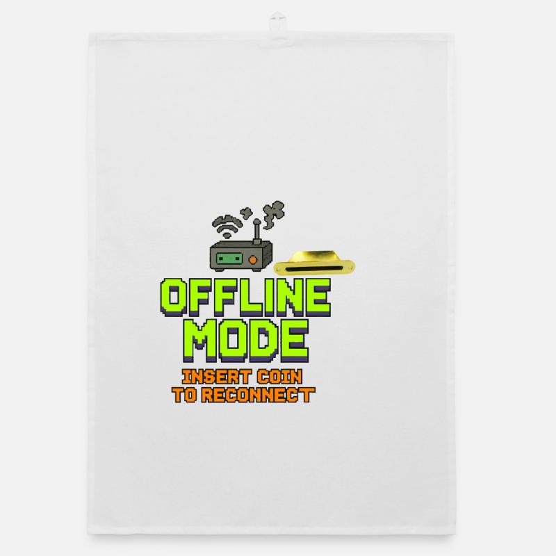 Retro-Gaming Offline-Modedesign Organic Geschirrtuch
