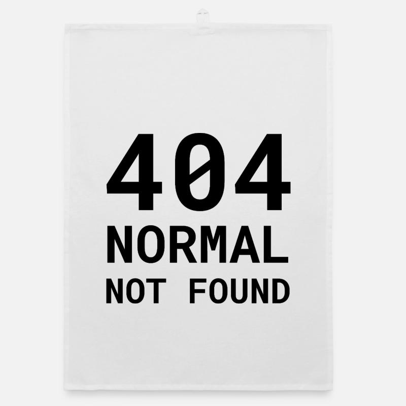404 Normal Not Found – Funny Nerd Error Shirt Organic dish towel