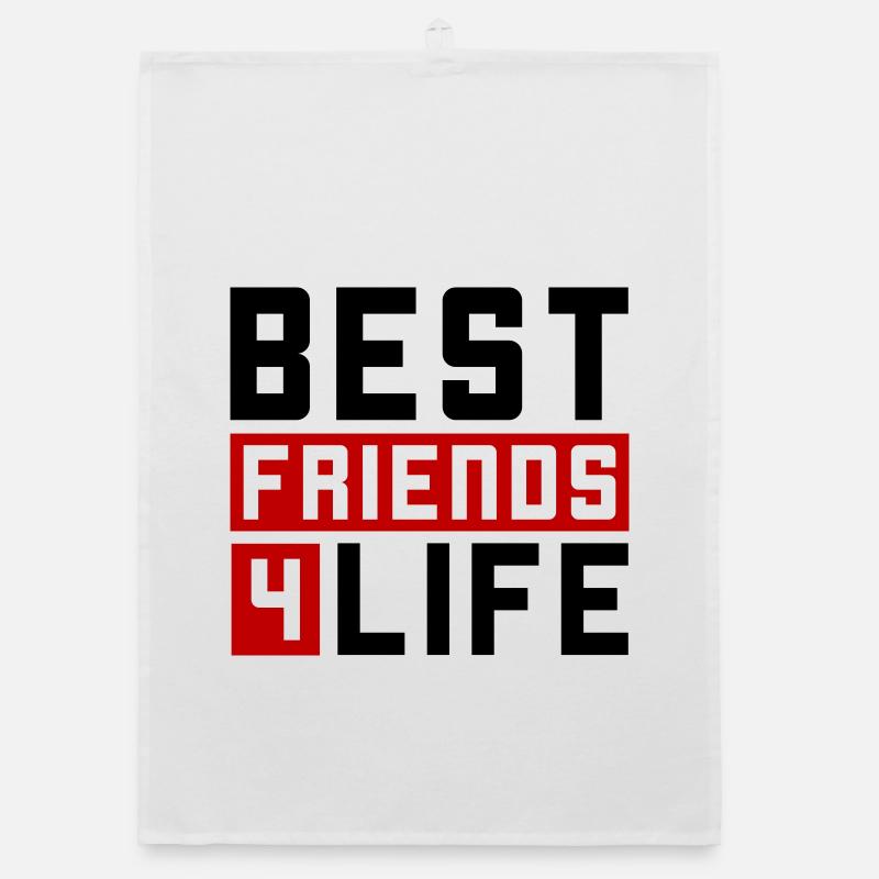Beste Freunde Spruch Freundschaft Organic Geschirrtuch