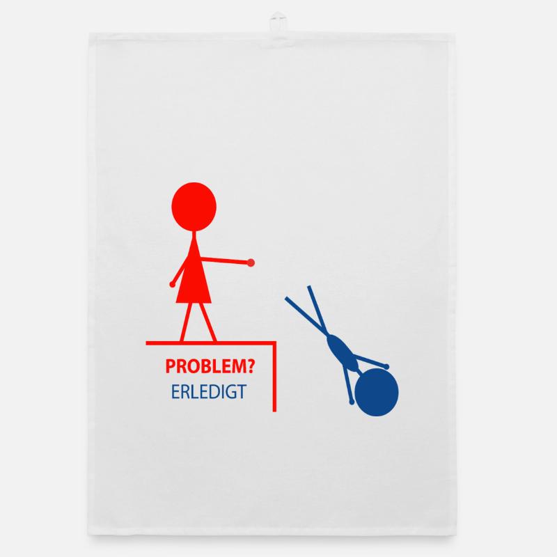 Lustiger Spruch– Problem? Erledigt! Organic Geschirrtuch