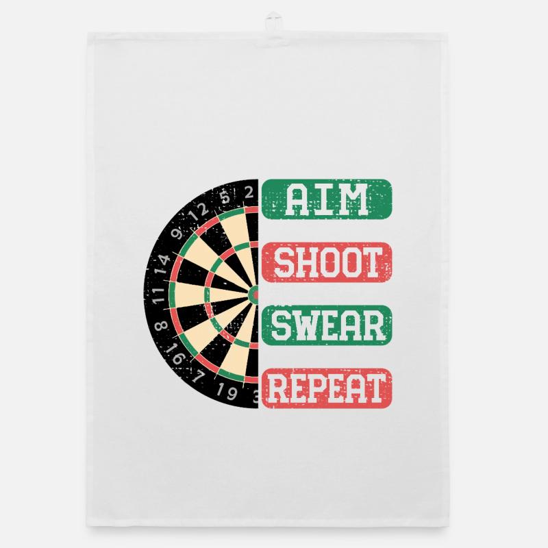 Viser Tirer Porter Répéter Style de jeu de fléchettes Torchon bio