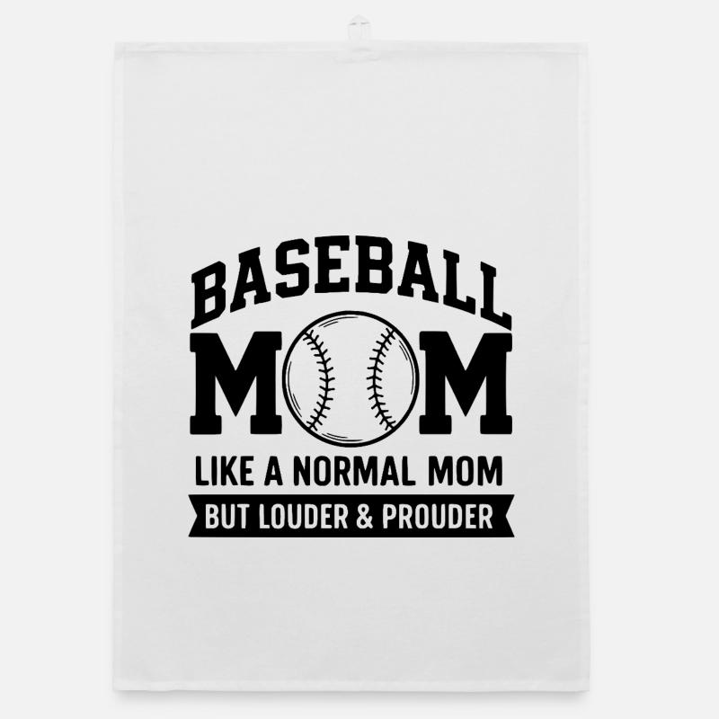 Stolze Baseball-Mutter Zitat Baseball-Mutter Organic Geschirrtuch