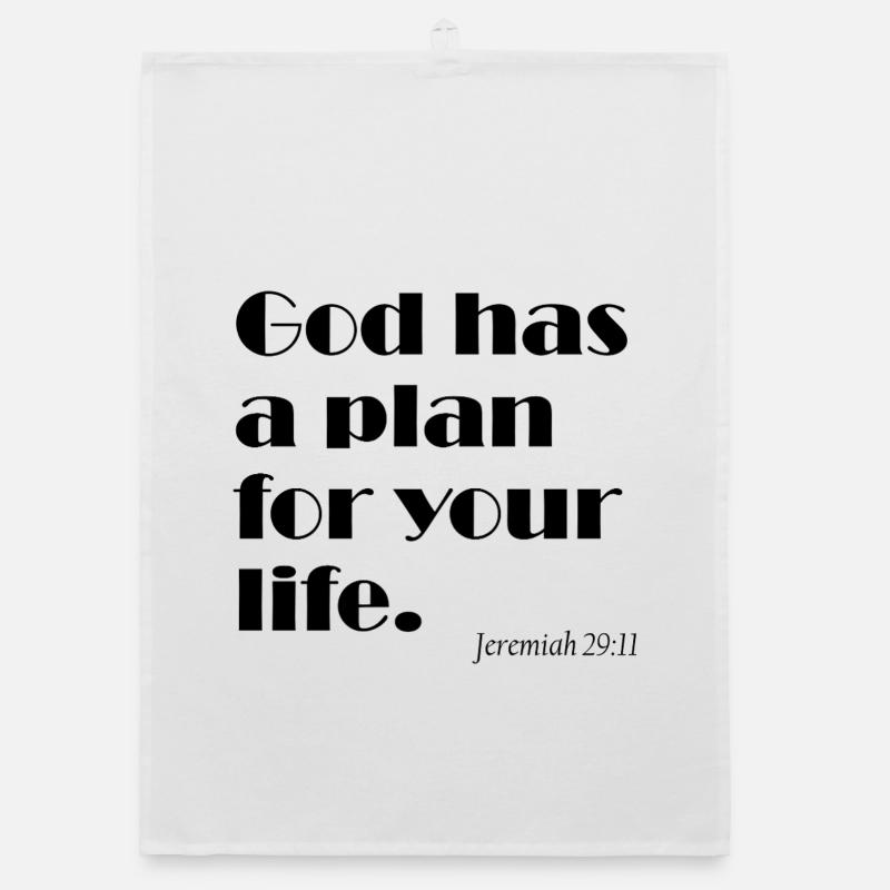 God Has a Plan for Your Life - Gottes Plan Organic Geschirrtuch