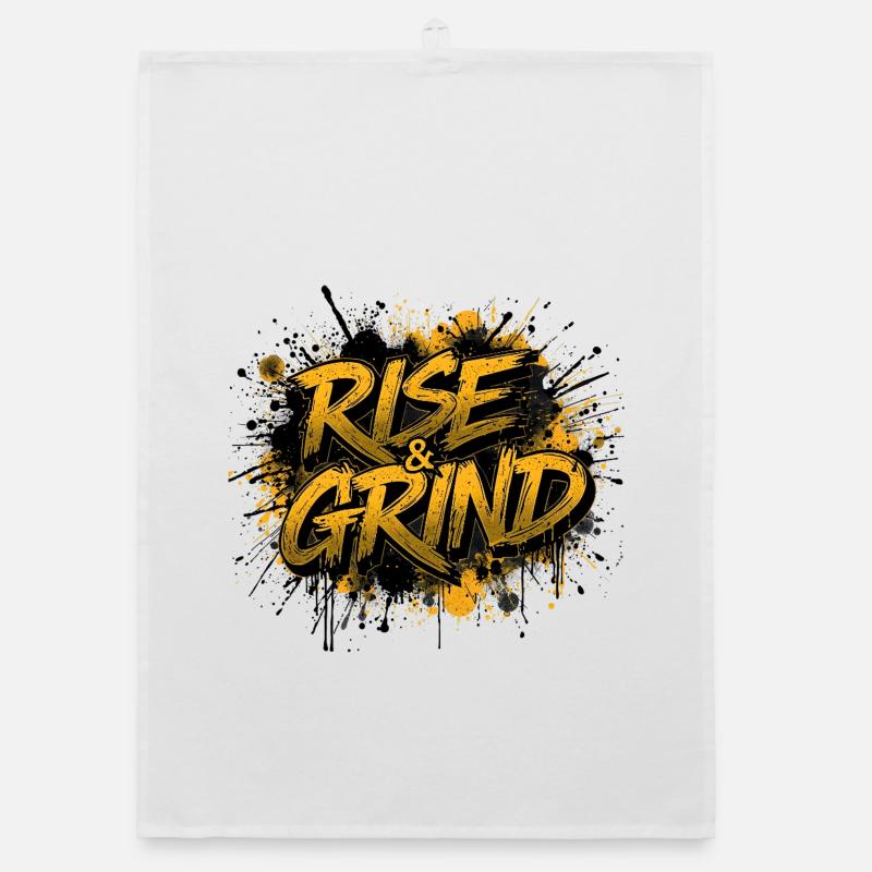 Rise & Grind Graffiti Torchon bio
