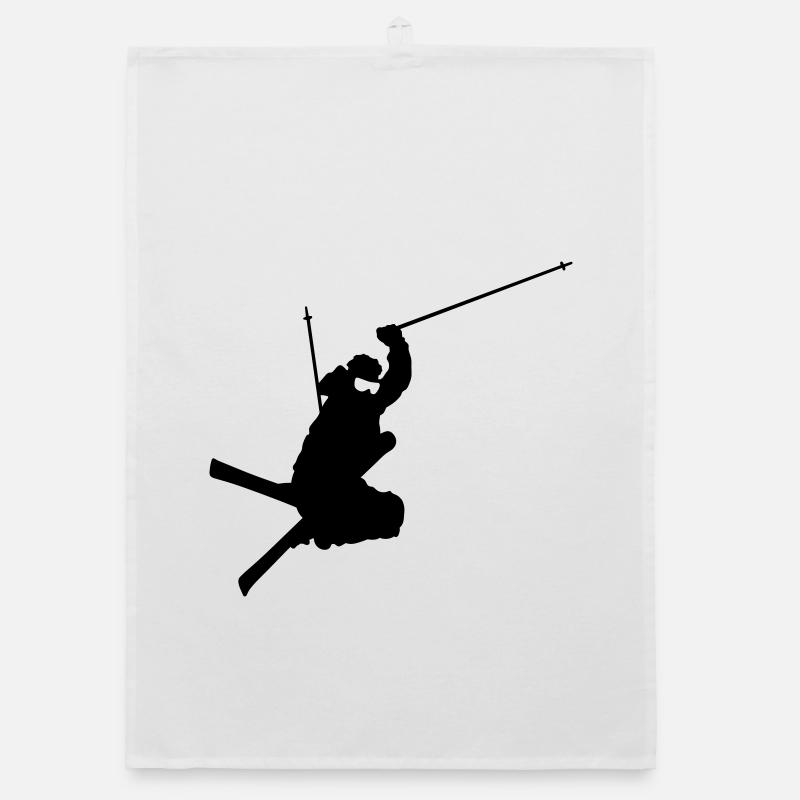 Freestyle Skiing Organic dish towel