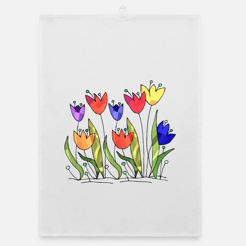 Blumen Organic Geschirrtuch