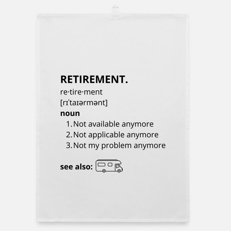 Ruhestand – lustiger Text Organic Geschirrtuch