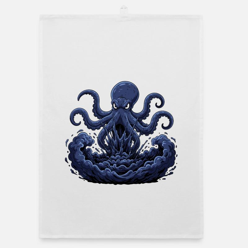 Octopus Storm from Deep Organic dish towel