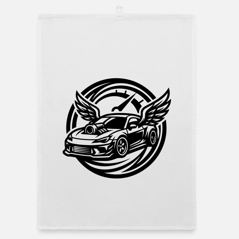 Car Tuning Speedometer Organic dish towel