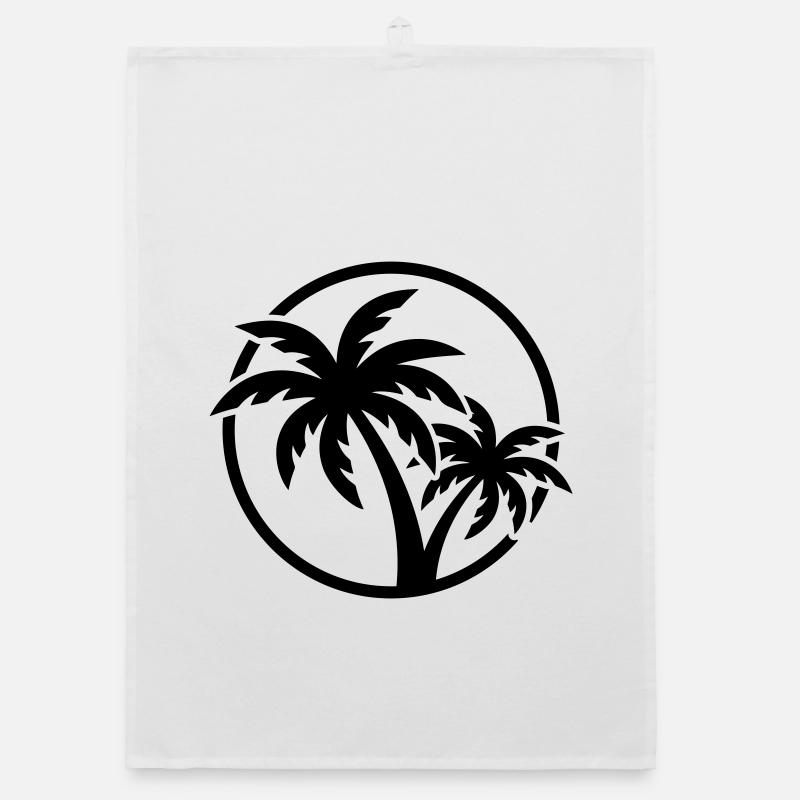 Palm Tree Symbol Beach Organic dish towel
