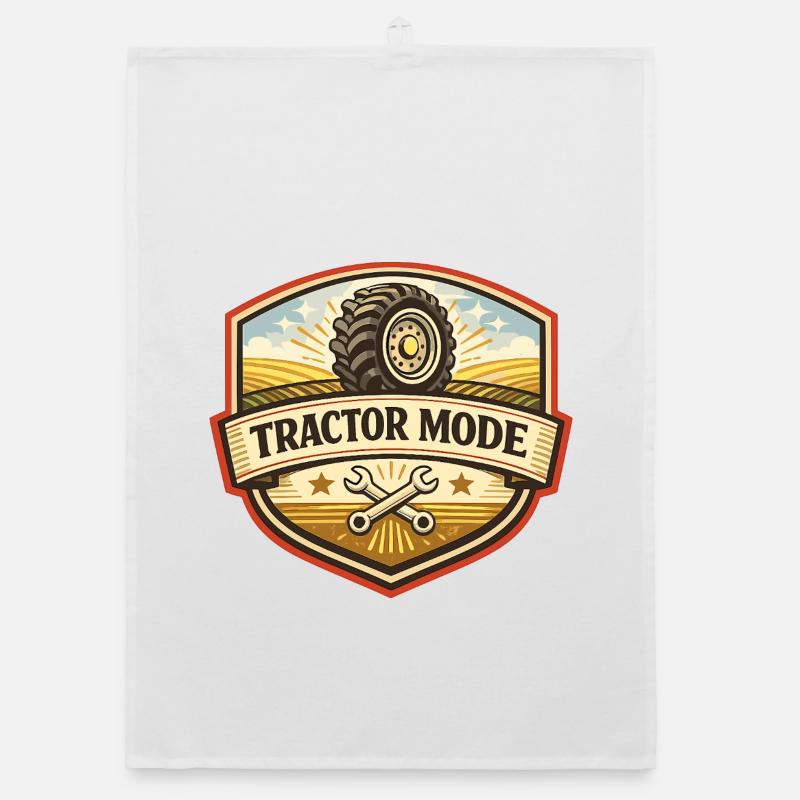 Traktor Modus Emblem Organic Geschirrtuch