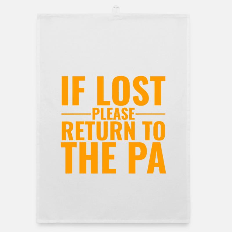 If Lost Please Return To PA Organic dish towel