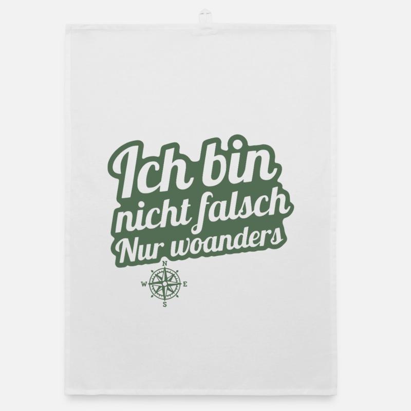 Ich bin nicht falsch, nur anders Kompass Organic Geschirrtuch