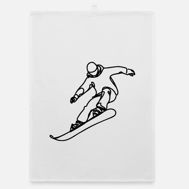 Snowboarder Organic Geschirrtuch