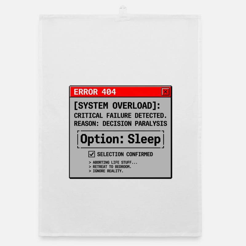 System Error Need Sleep Organic Geschirrtuch