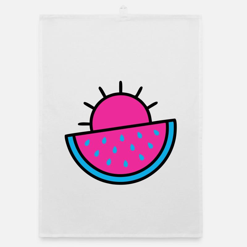 Watermelon Sun 90s Pop Art Organic dish towel