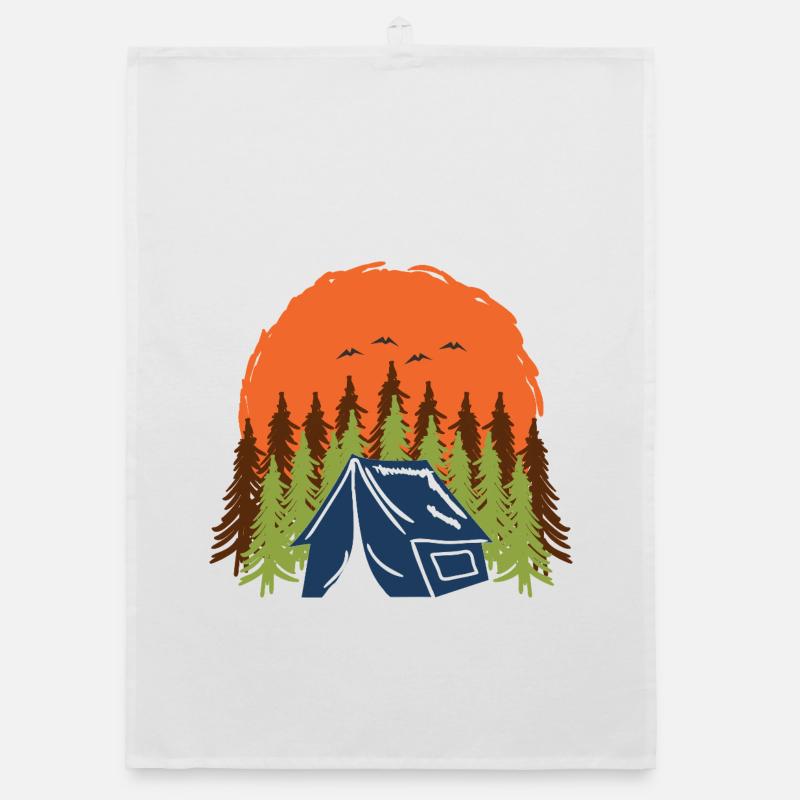 Hiking Mountain Nature Camping Forest Gift Organic dish towel